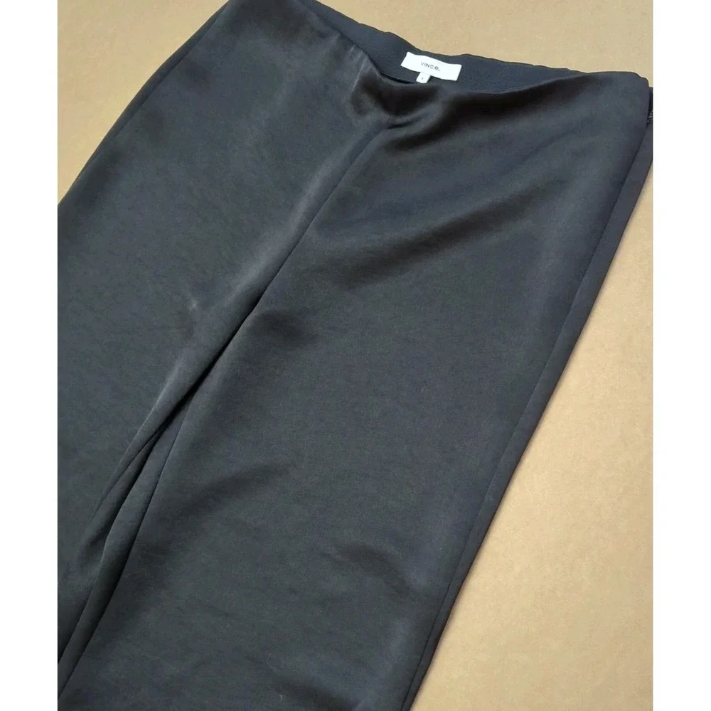 Vince Wide Leg Trouser Side Zip Classic Crepe Work Pants Sz 6 27" Inseam - Picture 6 of 8